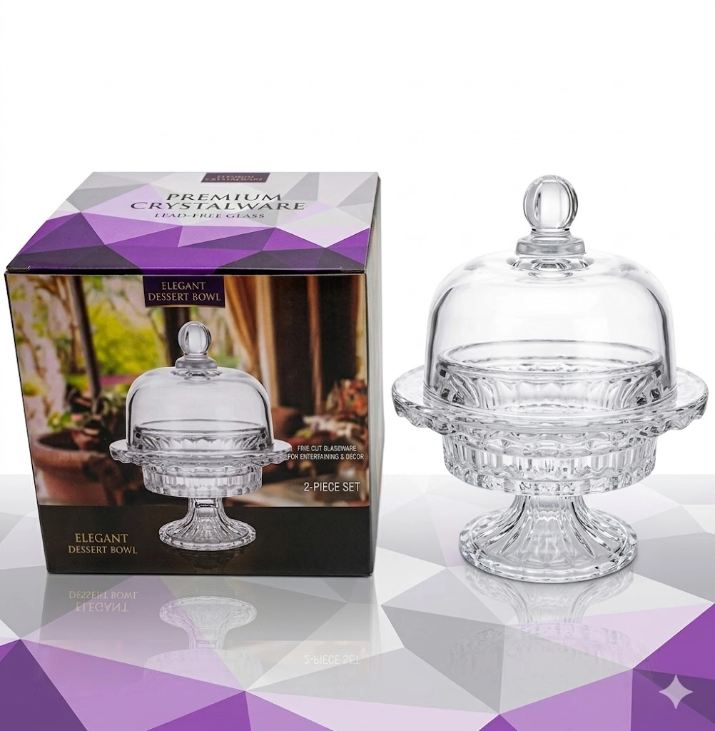 glass cake set