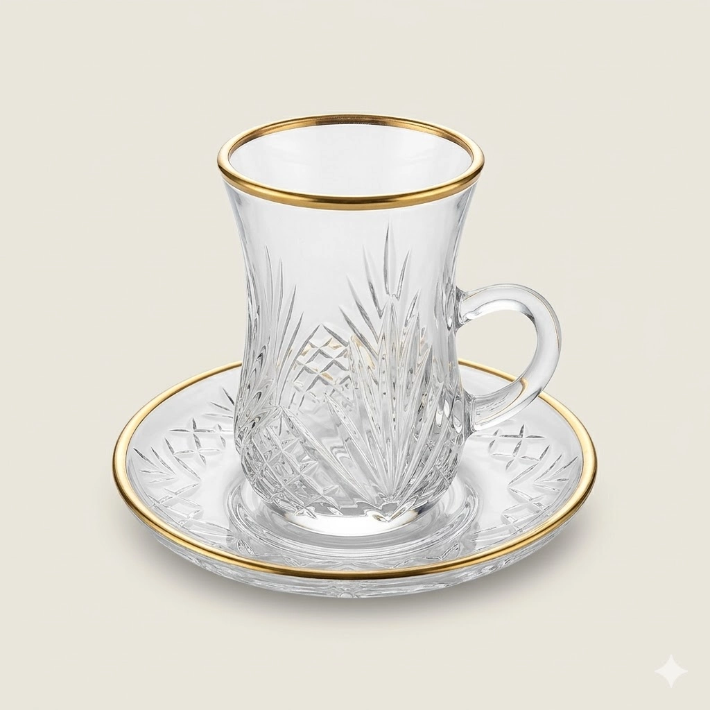 طقم أكواب زجاج