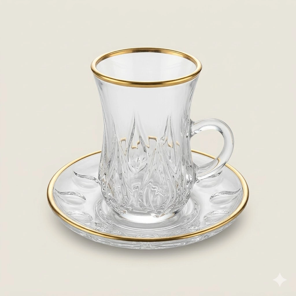 طقم أكواب زجاج