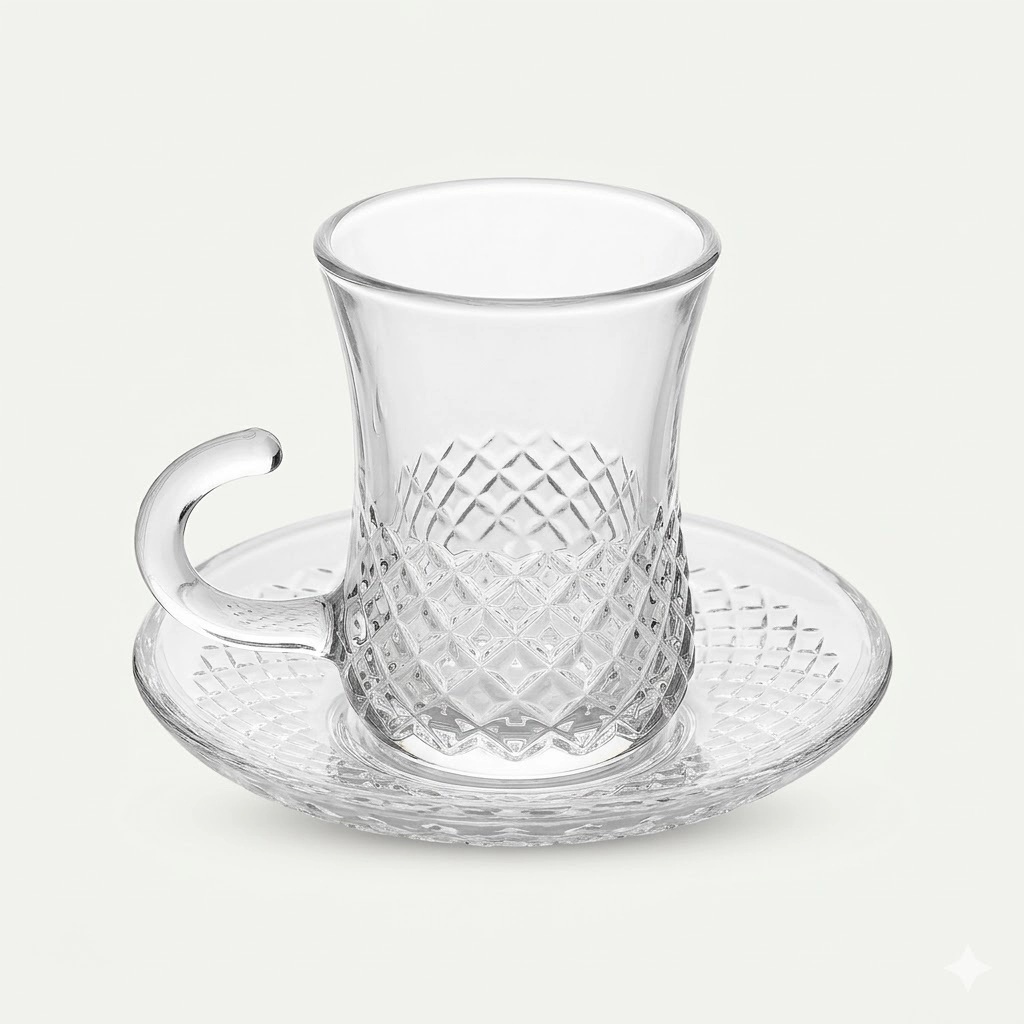 طقم أكواب زجاج