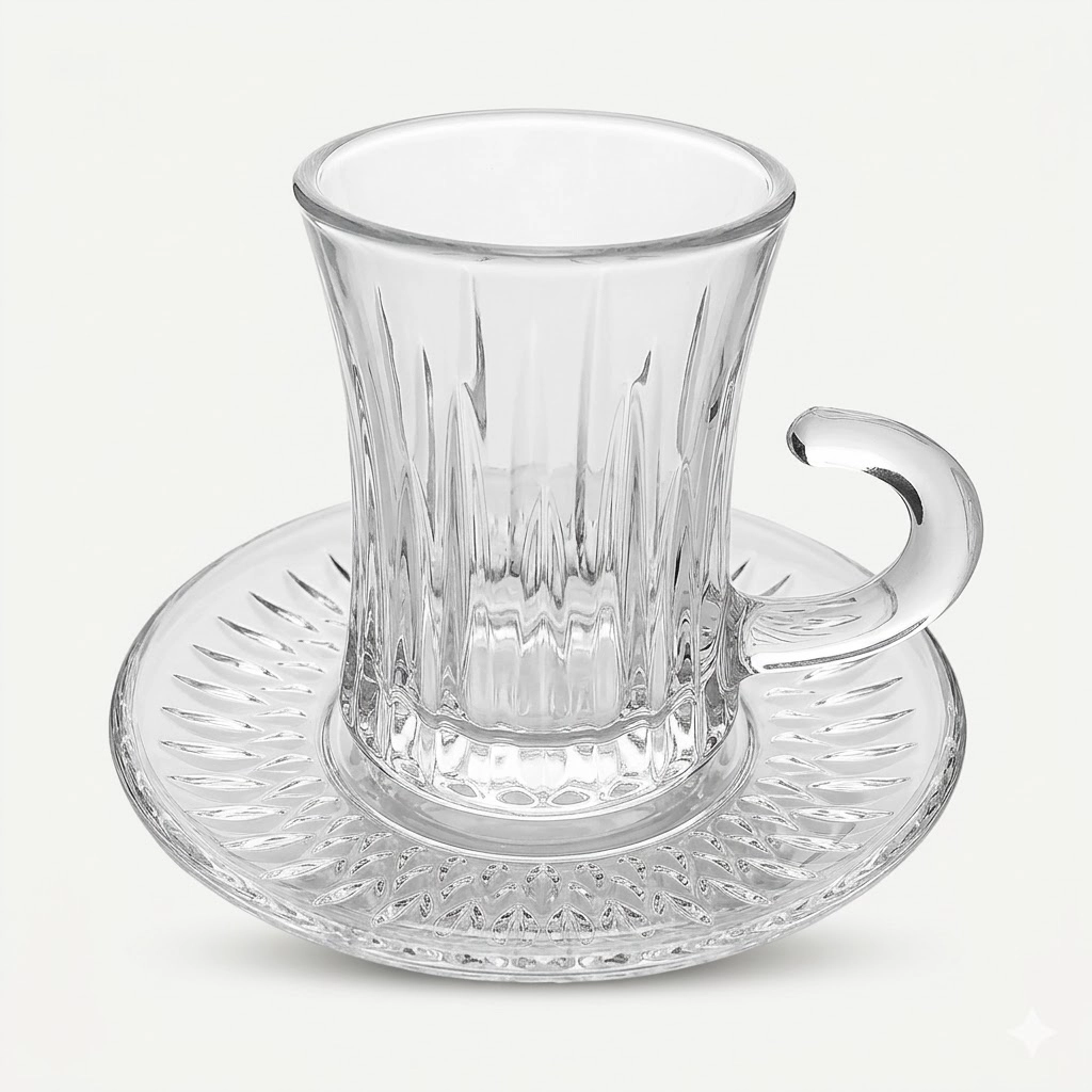 طقم أكواب زجاج