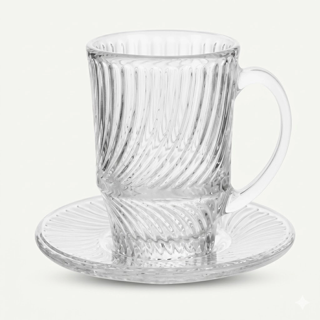 طقم أكواب زجاج